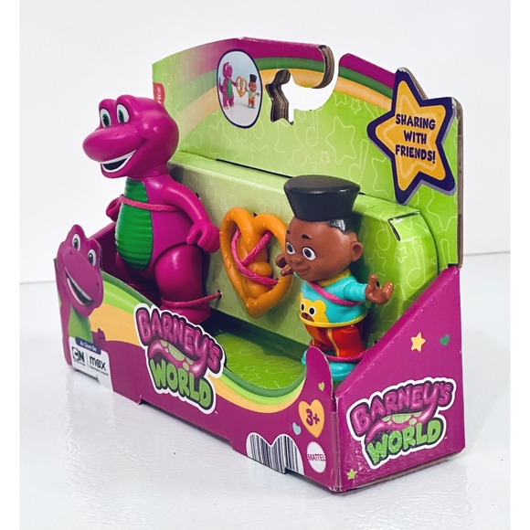 Fisher Price Barney's World Sharing With Friends Toy Figure Set Mattel - Picture 4 of 5